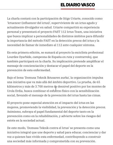 artículo Diario Vasco Diario Vasco
